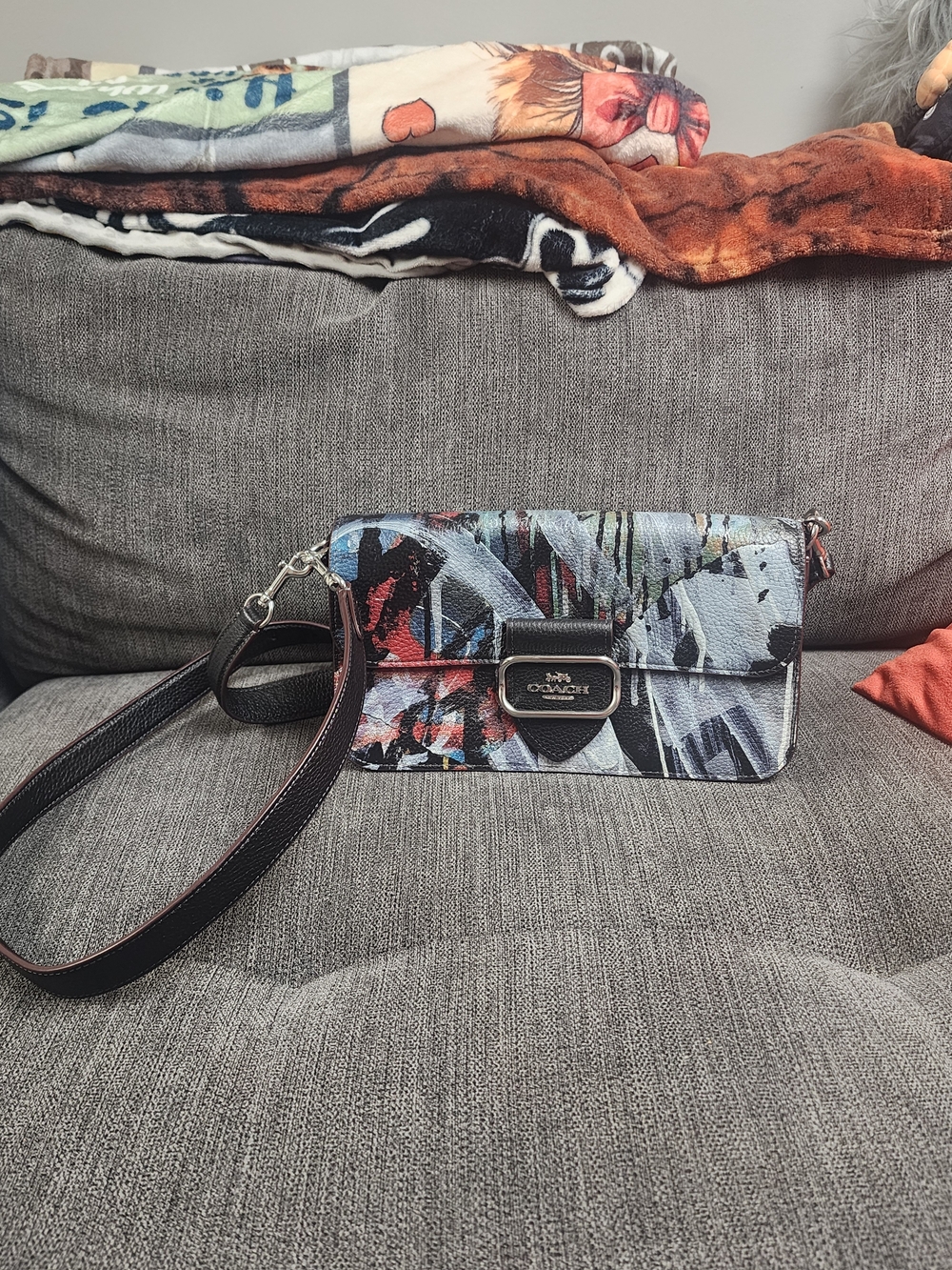 COACH Graffiti Print Crossbody Bag - Black Multi This is the Coach x Mint + Serf
